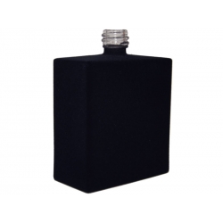 Butelka szklana perfumeryjna flokowana z gwintem  100 ml czarna flock 8260